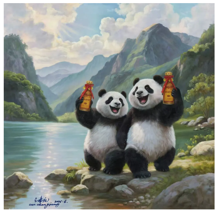 “遇见瑰宝，谱写华章”陈年茅台（15）鉴赏会暨吴长江熊猫作品展在成都举行(图50)
